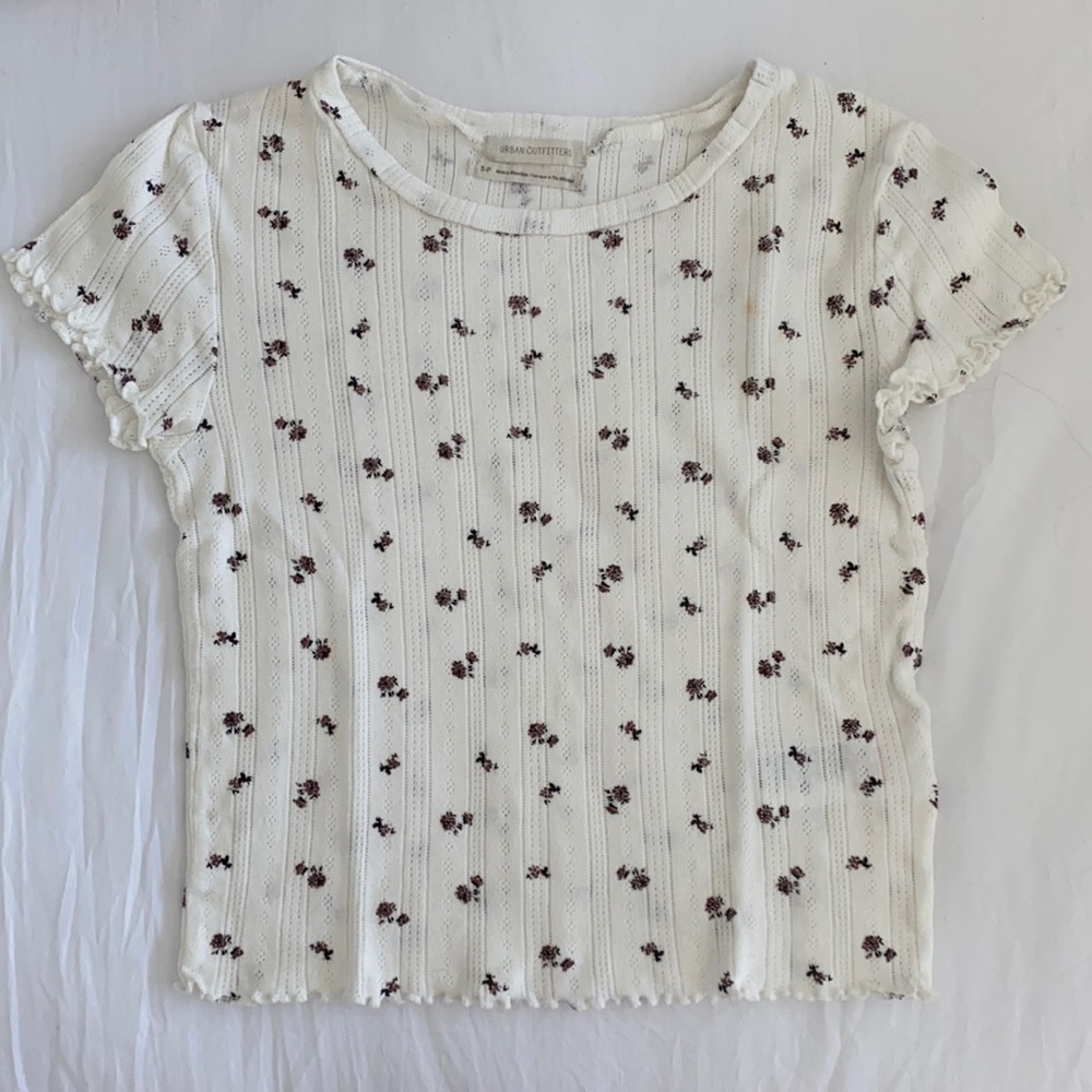 Urban Outfitters Floral Ruffle Top